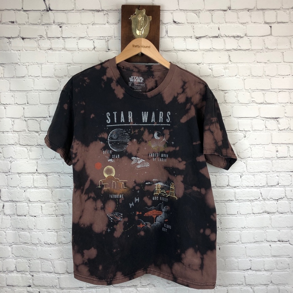 STAR WARS PLANETS bleached T-shirt
